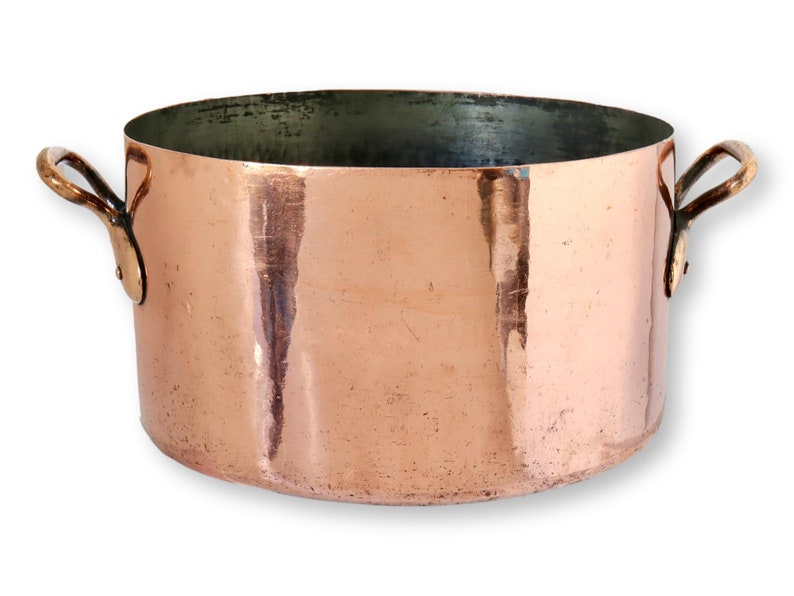 Large Antique Copper Boiling Pot Etsy