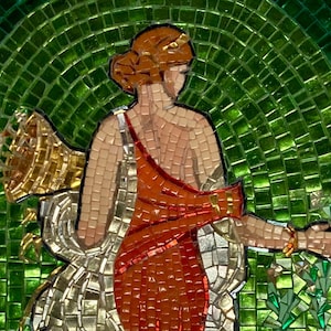 Flora di Stabiae   ( Spring), copy, 1 st century AD, Antique, roman art, roman Goddess, antique fresco, glass mosaic tile, wall art