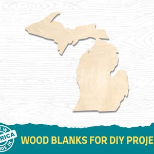 State Michigan - Laser Cut Out Unfinished Wood Craft Shape STAT70 State Michigan - Laser Cut Out Unfinished Wood Craft Shape STAT70