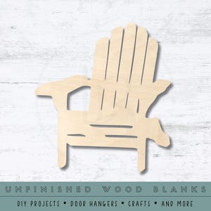 Unfinished Beach Chair Wood Cutout | Multiple Sizes | Laser Cut Shapes | Unfinished Wood Blanks | Craft Supplies | Wood Cutouts | Summer