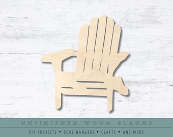 Unfinished Beach Chair Wood Cutout | Multiple Sizes | Laser Cut Shapes | Unfinished Wood Blanks | Craft Supplies | Wood Cutouts | Summer
