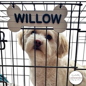 Personalized Wood Crate Sign | Personalized Pet Gift | Custom Pet Name Decor | Custom Kennel Sign | Handmade Dog Bone Sign | Custom Dog Gift