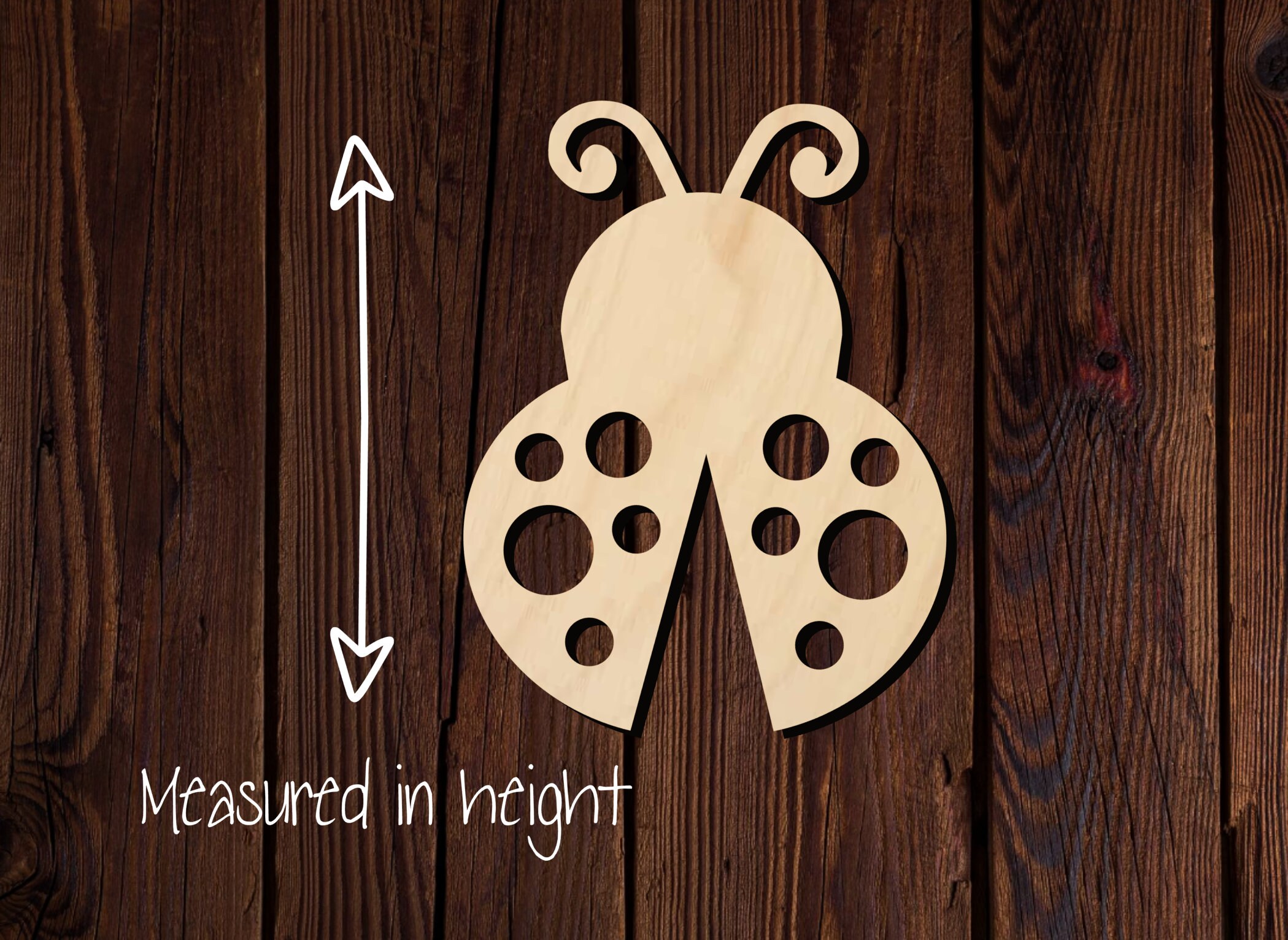 Ladybug - Laser Cut Out Unfinished Wood Craft Shape BUG4 Ladybug - Laser Cut Out Unfinished Wood Craft Shape BUG4