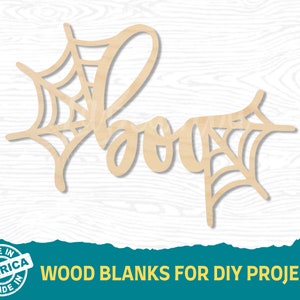Word Boo - Laser Cut Out Unfinished Wood Craft Shape FAL62 Word Boo - Laser Cut Out Unfinished Wood Craft Shape FAL62