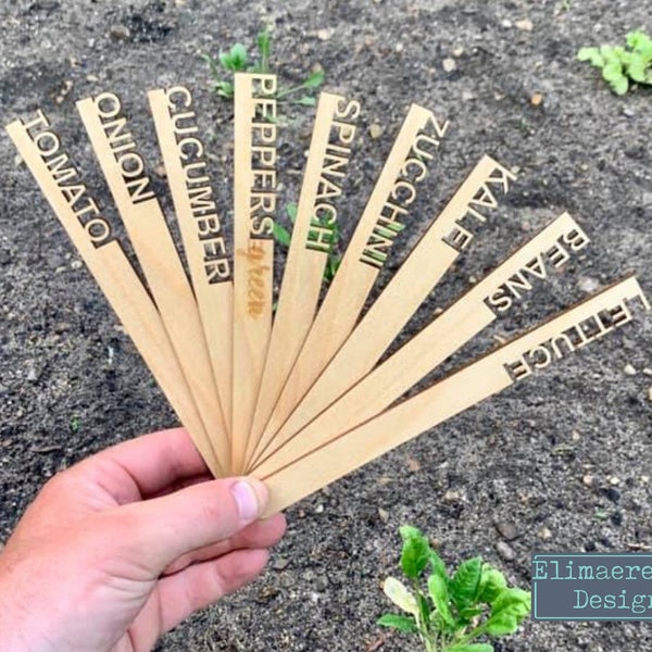 CUSTOMIZABLE Herb Garden Markers | Garden Stakes | Veggie Markers | Plant Tags | Food Buffet Tags