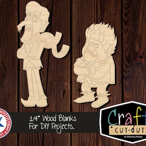 Miser Brothers Body Shape | Multiple Sizes | Laser Cut Shapes | Unfinished Wood Blanks | Craft Supplies | Wood Cutouts | Christmas Decor