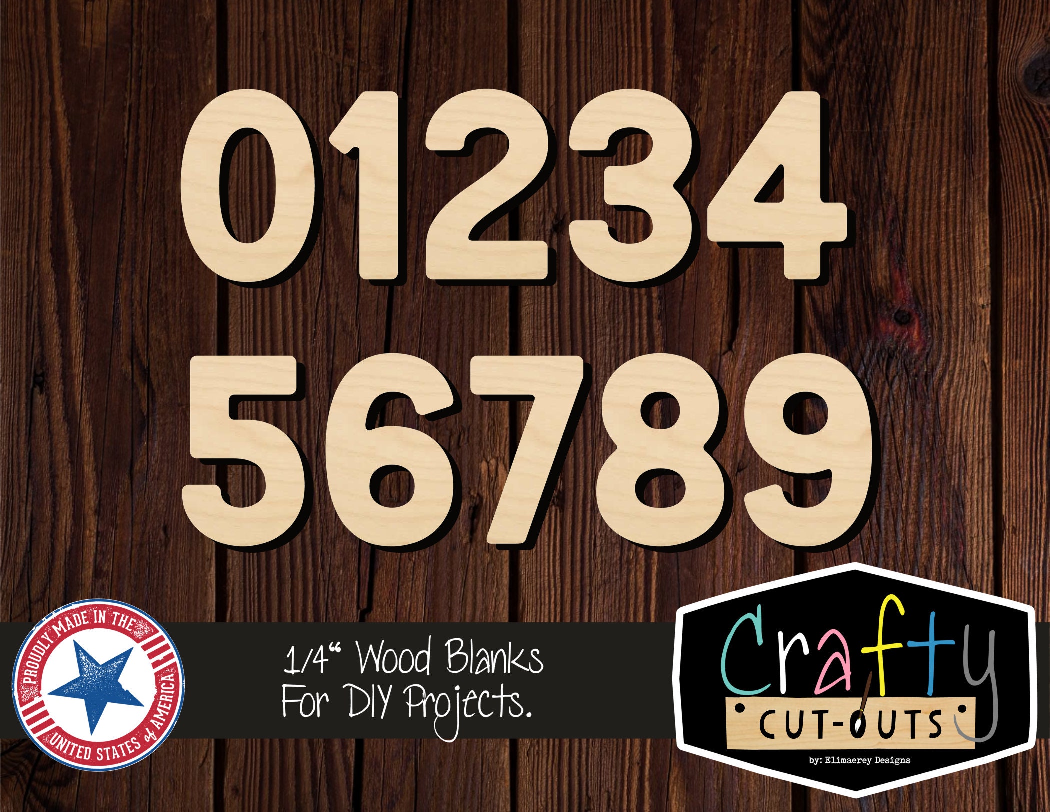 Wood Number Cutouts | Wood House Numbers | Multiple Sizes | Laser Cut Shapes | Unfinished Wood Blanks | Craft Supplies | Wood Cutouts