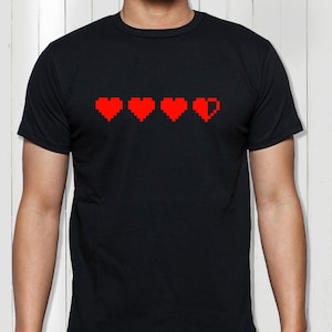 Zelda T-Shirt, Zelda Life Hearts T-shirt,The Legend of Zelda,Funny T-shirt,Graphic T-Shirt,Christmas Gift,Gift for him,Holiday