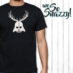 Weihnachten T-Shirt,Darth Vader T-shirt,Rote Nase Darth Vader,Lustiges T-Shirt,Grafik-T-Shirt,T-Shirt für ihn,Weihnachtsgeschenk,Geschenk für ihn,Urlaub