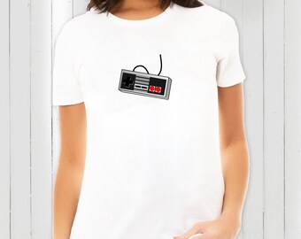 GamerT-Shirt,Retro Gaming T-shirt, Nintendo Controller Cute Tees, Retro Game Shirt, Classic Nintendo, Perfect Gift