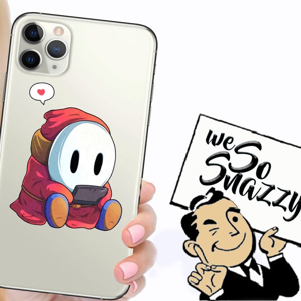 Shy Guy Decal,Cute ShyGuy, Sticker, iPhone Decal,Cell Phone Sticker, Gamer, Retro Gaming, Mario, Cute,Gift for her, Gift for Him