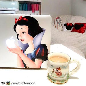 Snow White Tattoo Vinyl Decal, Punk Rock Laptop Sticker image 3