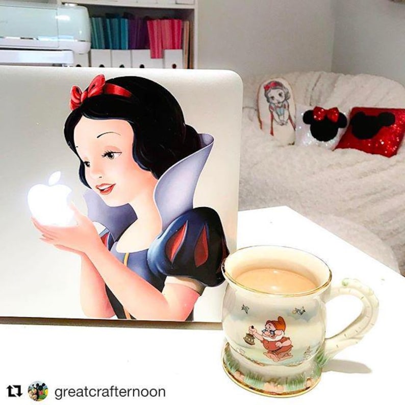Snow White Tattoo Vinyl Decal, Punk Rock Laptop Sticker image 3