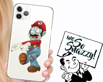 Zombie Mario Decal, Mario Sticker, iPhone Pro Decal, Cell Phone Sticker, Zombie's, Retro Game,Super Mario Bros, Gift for Christmas