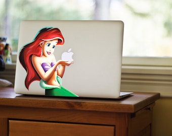 Little Mermaid Vinyl Decal, Laptop Sticker