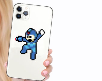 MegaMan, Mega Man Decal, MegaMan Sticker, iPhone Pro Decal, Cell Phone Sticker, Robot, Retro Game, Gift for Christmas