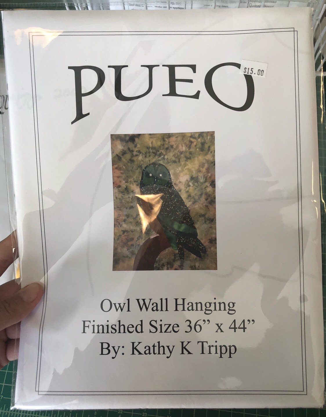 Pueo Owl Wall Hanging by Kathy Tripp pattern and instructions