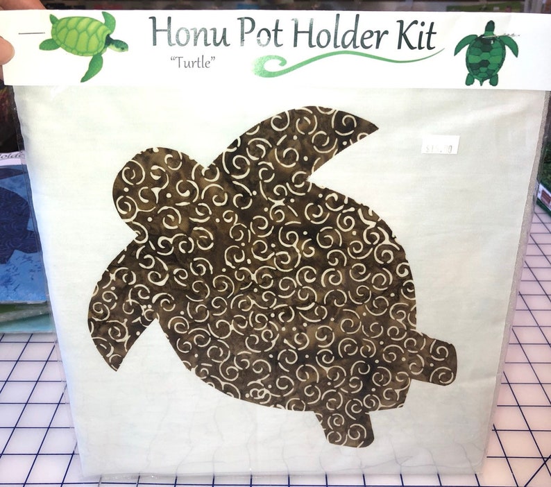 Custom turtlehonu Hawaiian quilting style Pot Holder Kit