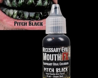 MOUTHX, color negro, rojo, morado, azul, verde, amarillo y rosa. Tinte para boca y dientes, sabor vainilla dulce.