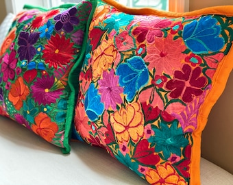 Mexican pillow | Etsy Mexican embroidered pillow pillow case