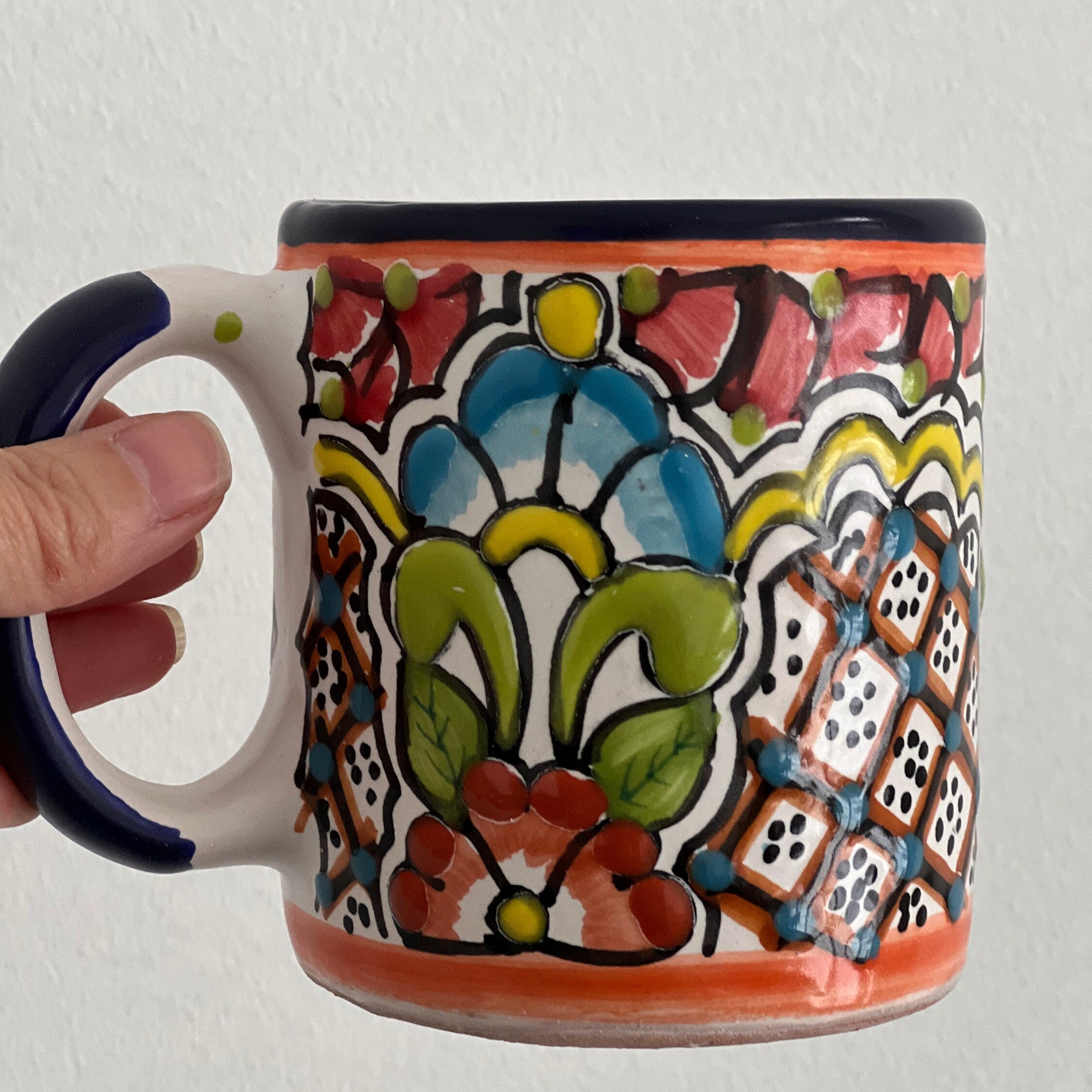 Mexican Talavera Coffee Mugs, Ready to Ship – Zinnia Folk Arts