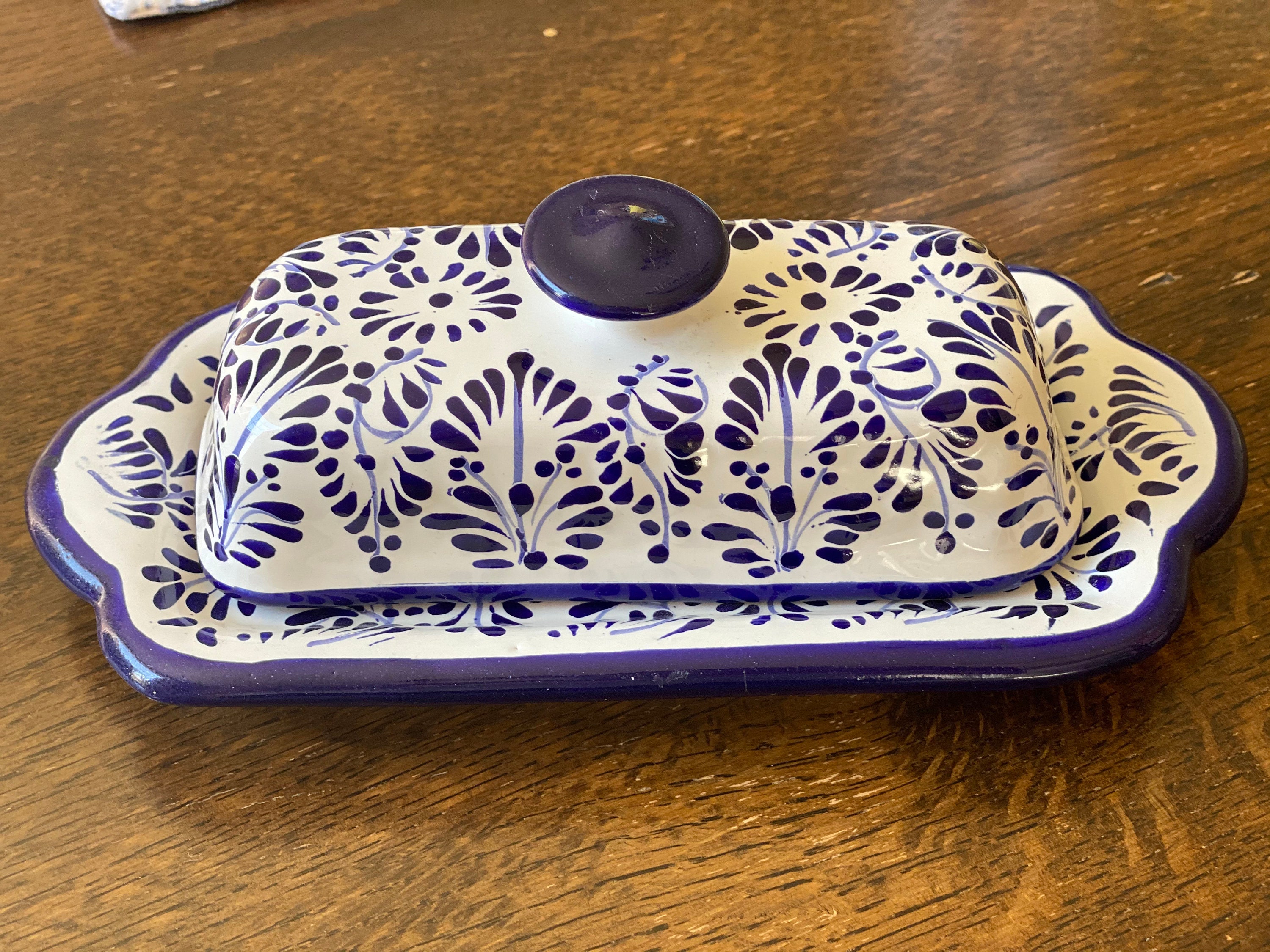 Butter dish talavera kitchen dishes Mexican kitchen decor Etsy