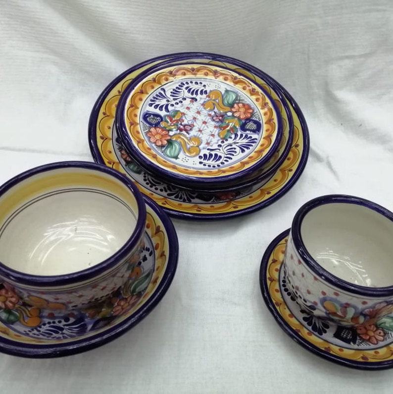 Dinnerware for 6 Fine Talavera Dinnerware Handmade Puebla Etsy