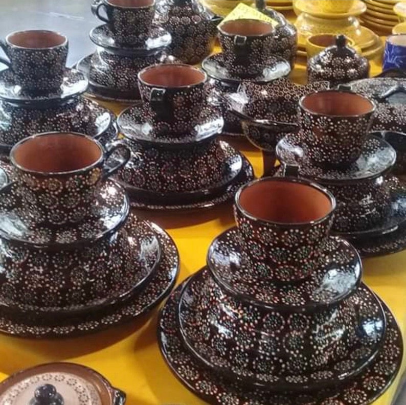 Authentic Barro mexicano dinnerware Mexican pottery dishes Etsy