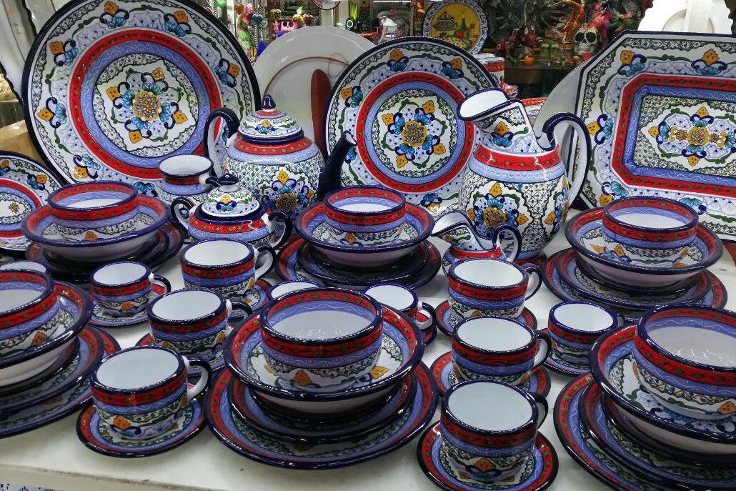 Mexican Floral Talavera Pitcher & Glass Set 9.5 (33bc596) - Mission Del  Rey Southwest