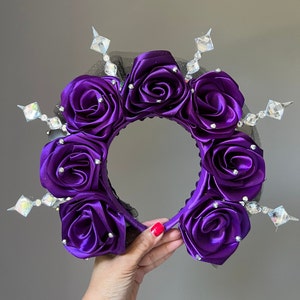 Corona del día de los muertos, pre-orden disfraz de diadema de flores de Catrina, fiesta mexicana, tiara de flores, disfraz de diadema mexicana.