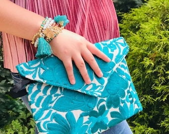Embroidered mexican Purse, boho Clutches, mothers day gift, Mexican bag, cartera mexicana, dia de las madres, elegant clutch