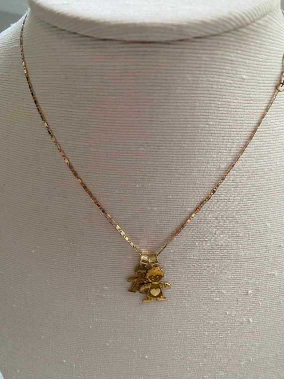 10k Solid Gold Chain 10k Gold Charms Boyand Girl 10k Gold
