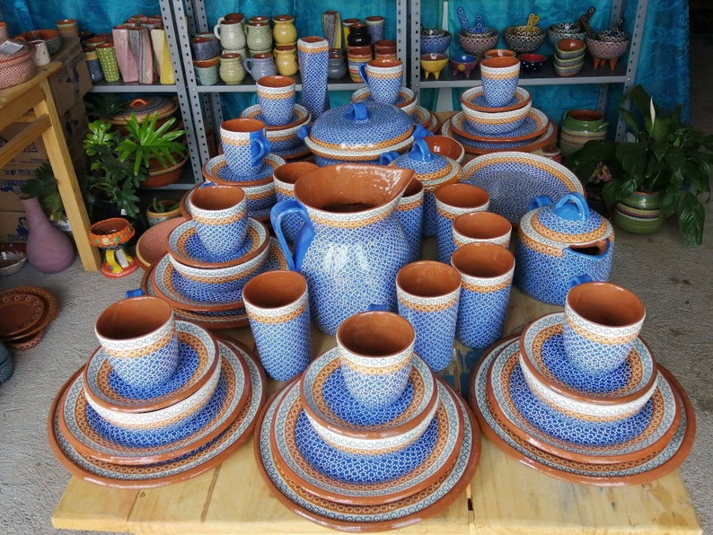 Authentic Barro mexicano dinnerware Mexican pottery dishes Etsy