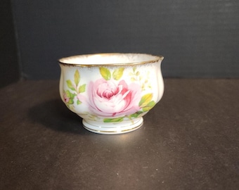 Royal Albert American Beauty Mini Open Sugar Bowl Pink Roses 2"×3" Bone China