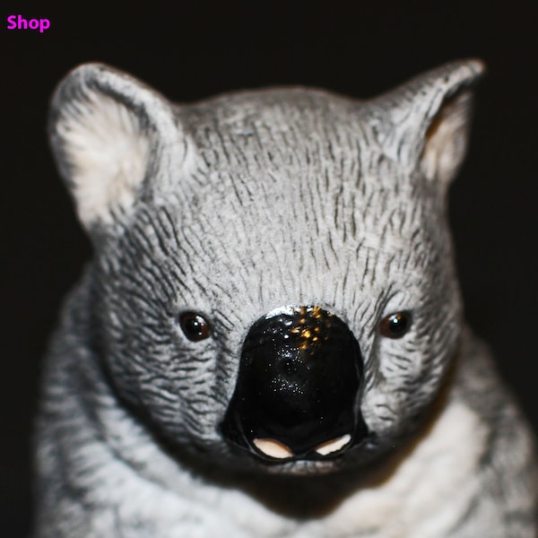 Porcelain Sculpture Koala Royal Heritage with Box Made in China, Australian Koala Bear Figurine,