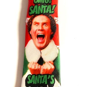 Ny julslips från filmen Elf Memorabilia, Will Ferrell-slips med julmotiv