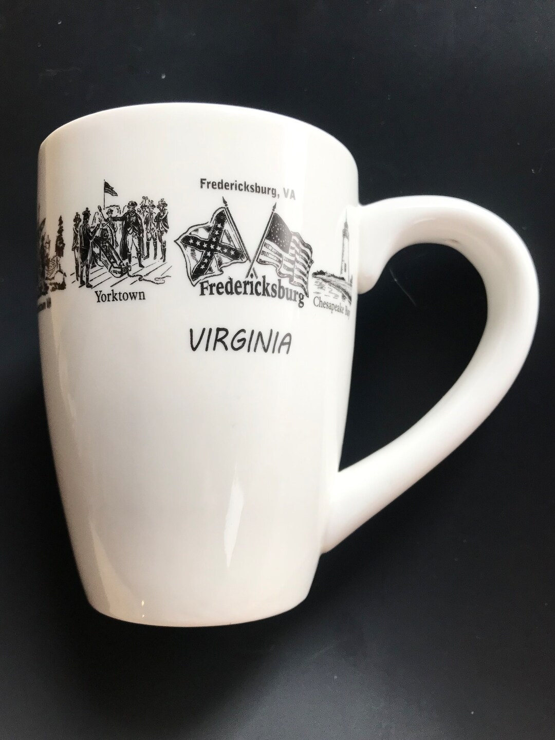 Virginia Mug, Tourist Locations Shown on Coffee Cup Etsy