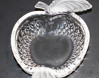 Glass Apple Shaped Dish, Apple Candy/Nut Dish, Catch All, Keepsake Dish, Back to School Gift, Teacher Gift,