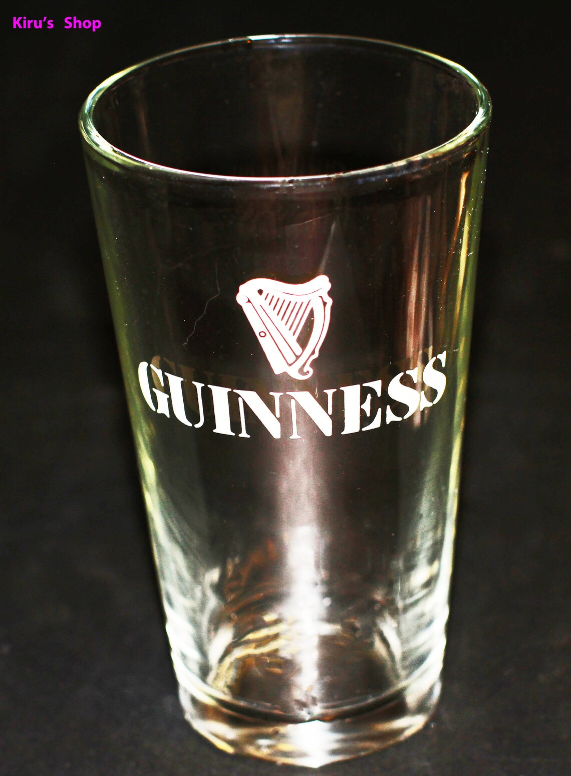 Guinness Irish Beer 16 Oz. Glass Clear Glass Inscribed Etsy