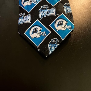 1990s, Vintage Carolina Panthers III Necktie, 1996, NFLP, Football 3.5” Tie, RM Sports