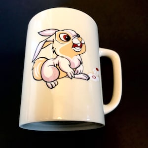 Vintage Adorable Cartoon Bunny Mug, Marco Polo Fine China Coffee Cup