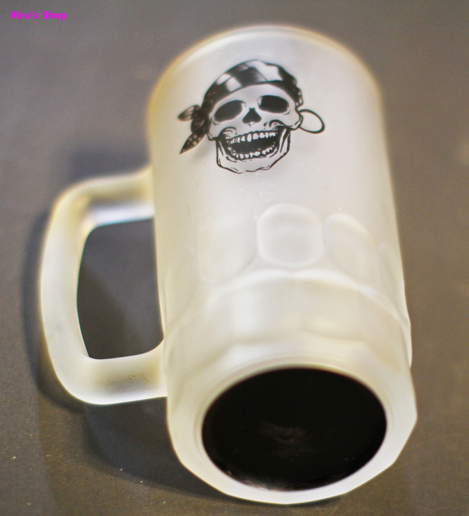Pirate Skull Frosted Glass Beer Mug Treasure Island Las Vegas Etsy