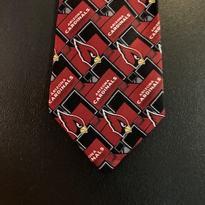 NFL Arizona Cardinals Tie, Silk Necktie, NFL Football Tie, Sports