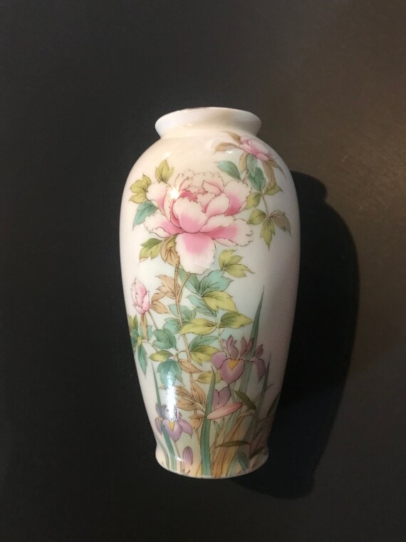 Vintage Shibata Japan Porcelain Vase Decorative Vase Etsy