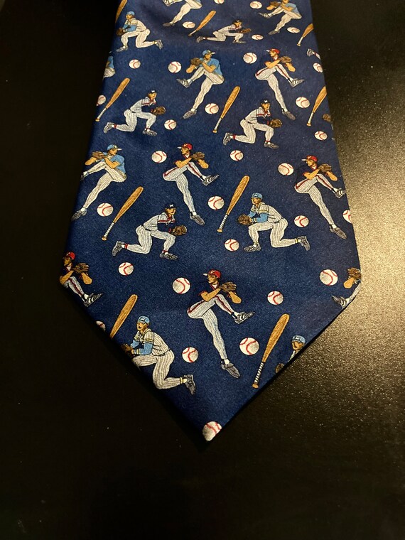 Christian Pelini Tie, Novelty Baseball Necktie, Ha