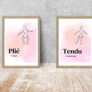 Ballet Definition Posters - with Hand Drawn Figures