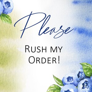 Priority processing - Please Rush My Order!