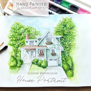 Custom Watercolor House Portrait, Custom House drawing from Photo, housewarming gift, Realtor Closing Gift, First Home Gift, home painting