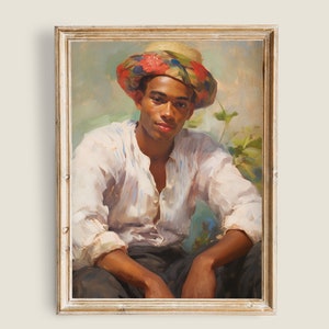 Black People Wall Art, Printable Vintage Art, Cottagecore Prints, Man portrait Decor, African American Wall Decor, Gentleman Portrait Prints