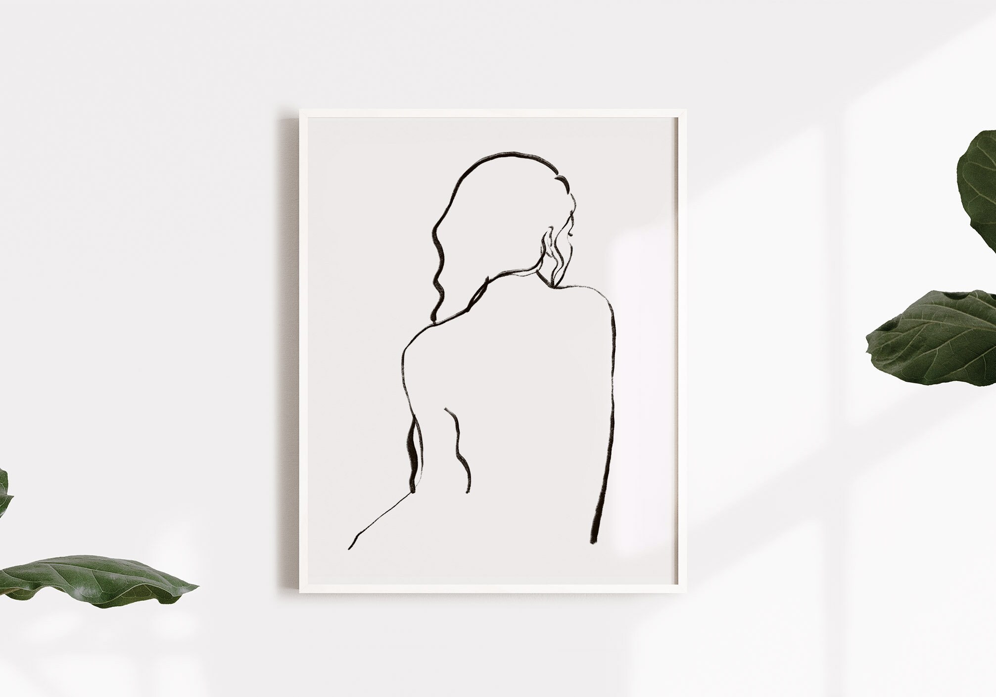 Minimalist Wall Art Woman Portrait Line Art Female Figure - Etsy